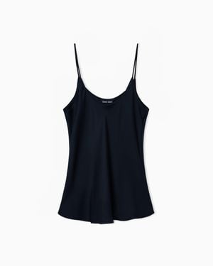 Giorgio Armani Silk Charmeuse Top - Black