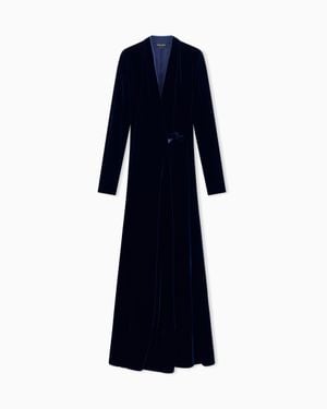 Giorgio Armani Long Wrap Dress - Blue