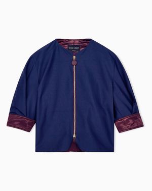 Giorgio Armani Caban Coat - Blue