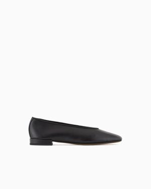 Giorgio Armani X 10 Corso Como Calfskin Ballerinas - White