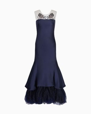 Giorgio Armani Long Bustier Dress - Blue