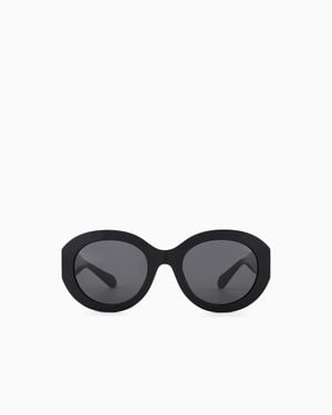 Giorgio Armani Oval-Shaped Sunglasses - Black