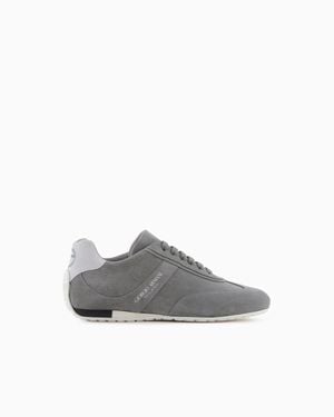 Giorgio Armani Suede Sneakers - White