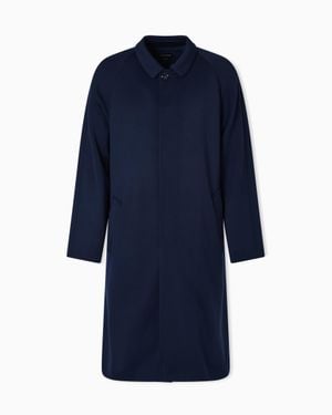 Giorgio Armani Cashmere Double Jersey Coat - Blue