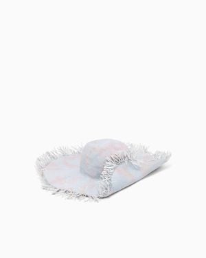 Giorgio Armani Printed Straw Hat - White