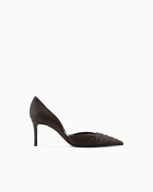Giorgio Armani Nappa Leather Court Shoes - White