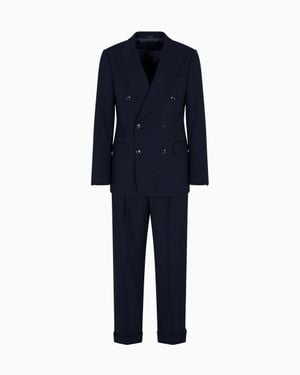 Giorgio Armani Royal Line Double-Breasted Suit - Blue
