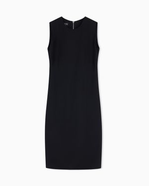 Giorgio Armani Silk Sheath Dress - Black