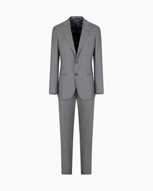 Giorgio Armani Single-Breasted Soho Line Suit - Gray