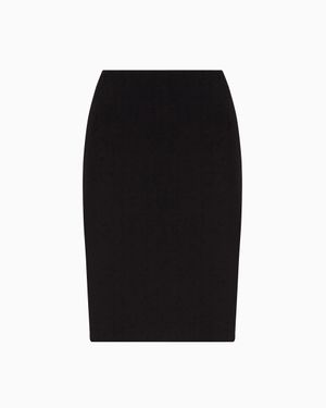 Giorgio Armani Silk Cady Tube Skirt - Black