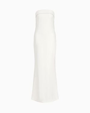 Giorgio Armani Long Silk Bustier Dress - White