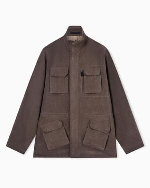 Giorgio Armani Hemp Blouson - Brown