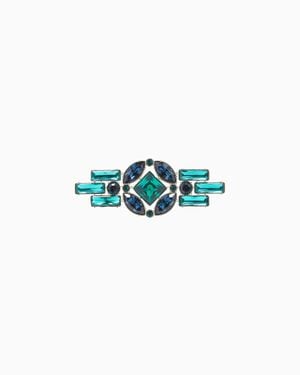 Giorgio Armani Brooch With Swarovski Crystals - Blue