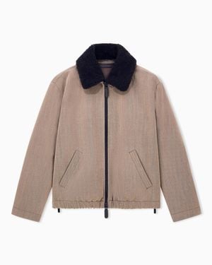 Giorgio Armani Blouson Jacket Regular Fit - Brown