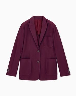 Giorgio Armani Blazer Regular Fit Single-Breasted - Purple