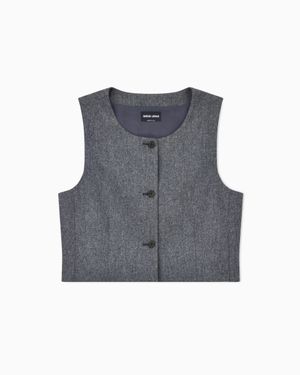 Giorgio Armani Crew Neck Vest - Blue