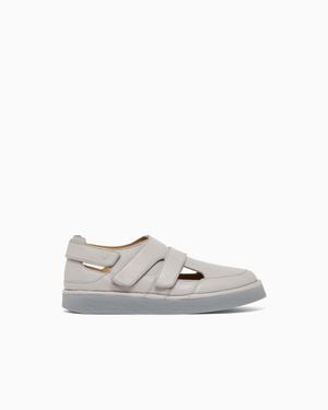 Giorgio Armani Leather Sandals With Cut-Outs - White