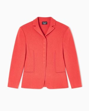 Giorgio Armani Single-Breasted Short Jacket - Red