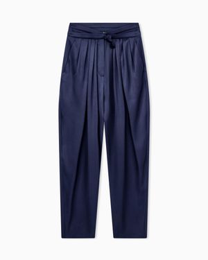 Giorgio Armani Multi-Pleated Pants - Blue