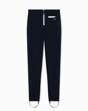 Giorgio Armani Neve Technical Stretch Ski Leggings With Stirrups - Blue