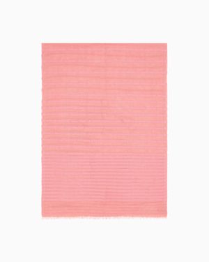 Giorgio Armani Jacquard Striped Linen And Cotton Stole - Pink