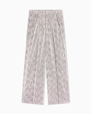 Giorgio Armani Chevron Jersey Pants With Pleats - White