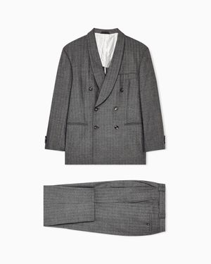 Giorgio Armani Heritage Line Double-Breasted Suit - Gray