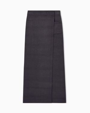 Giorgio Armani Long Wrap Skirt - Blue