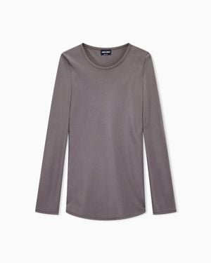 Giorgio Armani Slim-Fit Bias-Cut Blouse - Purple