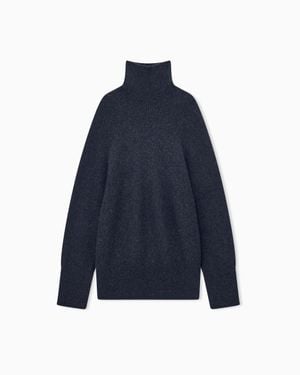 Giorgio Armani Oversized Turtleneck Sweater - Blue