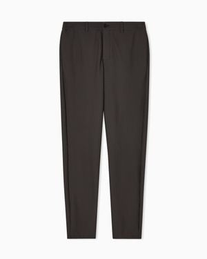 Giorgio Armani Flat Front Pants - Black