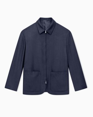 Giorgio Armani Zip-Up Jacket - Blue