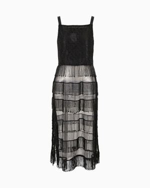 Giorgio Armani Crystal-Embroidered Tunic - Black