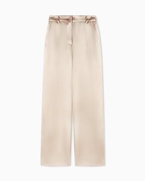 Giorgio Armani Pants With Pleats - Natural