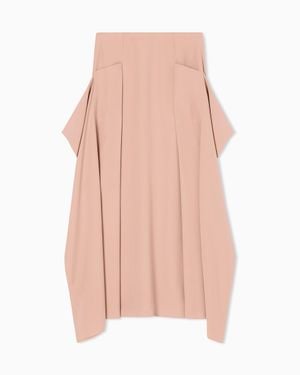 Giorgio Armani Long Technical Cady Skirt - Pink