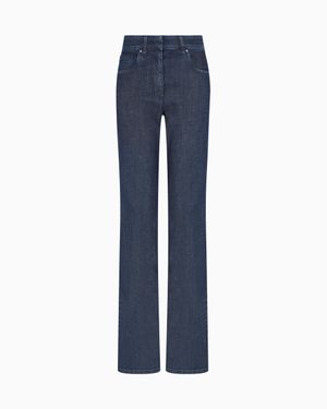 Giorgio Armani Denim Collection Five-Pocket Flared Pants - Blue