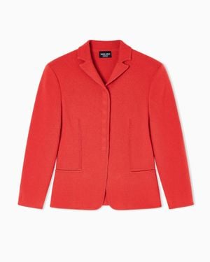 Giorgio Armani Single-Breasted Short Jacket - Red