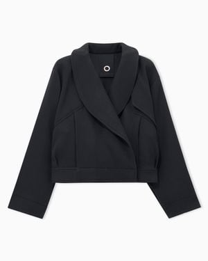 Giorgio Armani Cropped Caban - Blue