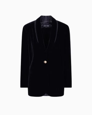 Giorgio Armani Single-Breasted Blazer - Blue
