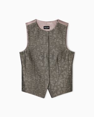 Giorgio Armani Single-Breasted Waistcoat - Gray