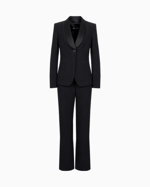Giorgio Armani Pure Silk Crêpe Tuxedo - Black