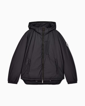 Giorgio Armani Hooded Blouson With Goose-Down Padding - Gray
