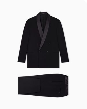 Giorgio Armani Double-Breasted Tuxedo - Blue