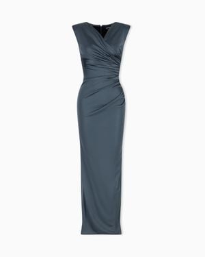 Giorgio Armani Long Sleeveless Dress - Blue