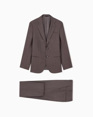 Giorgio Armani Slim-Fit Suit Soho - Brown