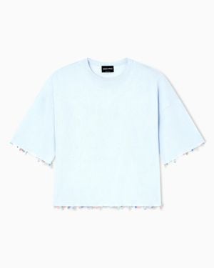 Giorgio Armani Silk And Cotton T-Shirt - Blue