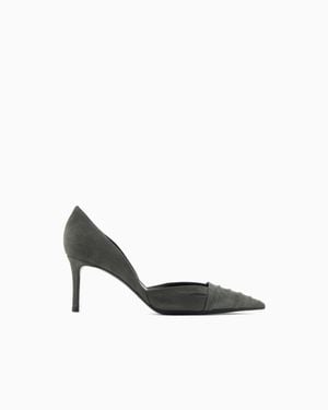 Giorgio Armani Suede Court Shoes - White