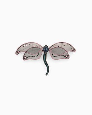 Giorgio Armani Dragonfly-Shaped Brooch - White