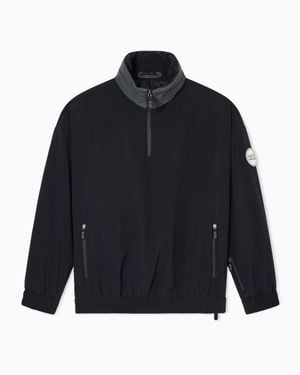 Giorgio Armani Neve Technical Fabric Pull-On Jacket - Blue