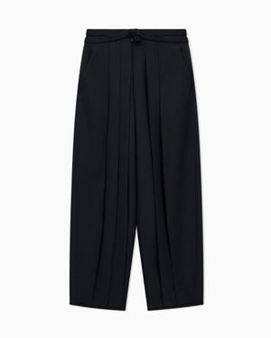 Giorgio Armani Pants Regular Fit Pleated - Blue